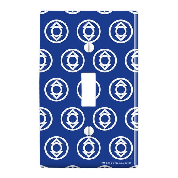 Green Lantern Blackest Night Indigo Lantern Logo Plastic Wall Decor Toggle Light Switch Plate Cover