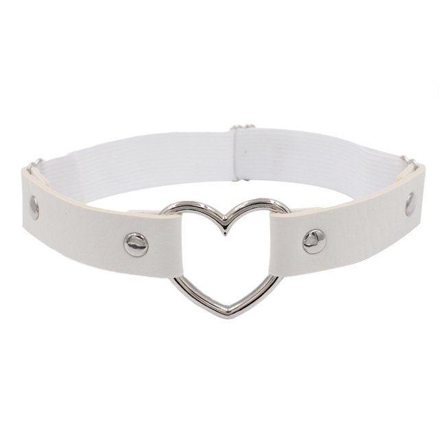 Cadena para pierna de cuero estilo Harajuku Punk, estilo europeo y americano, con forma de corazón, para baile callejero, de una sola capa, anillo para pierna