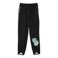 thumbnail image 5 of BVnarty Women's Dragonfly Print Summer Pajama Set Loose Short Sleeve Round Neck T-Shirt Drawstring Pants Homewear 2 Piece Outfits Tracksuit Black XXXXXL, 5 of 5