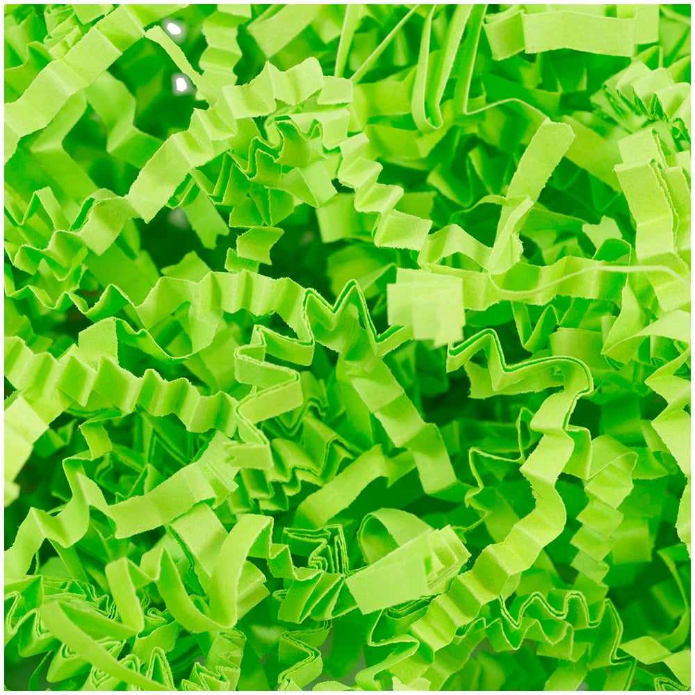 JAM Paper Crinkle Cut Shred Tissue Paper, Lime Green, 40lb/Box