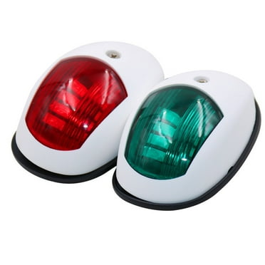 BAMILL Pair Red & Green 8 LED Navigation Lights Marine Bow Light Lamp for Boat Pontoon