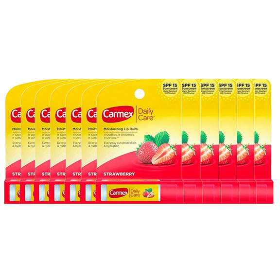 Carmex Classic Strawberry Flavor Stick .15 Oz. (Pack of 12)