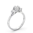 thumbnail image 2 of Nerra Jewel 14K White Gold Plated Wedding Anniversary Ring - 1.8 Ct Round Cut Lab Created Simulated Diamond - 3 Stone Engagement Wedding Rings for Women's - Causal Office Wear Rings for Women's, 2 of 3