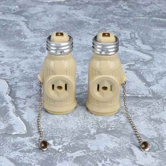 COSMOBETTY 3Pcs Pull Chain Light Socket Socket for Indoor Use 3.14X1.38X1.38in