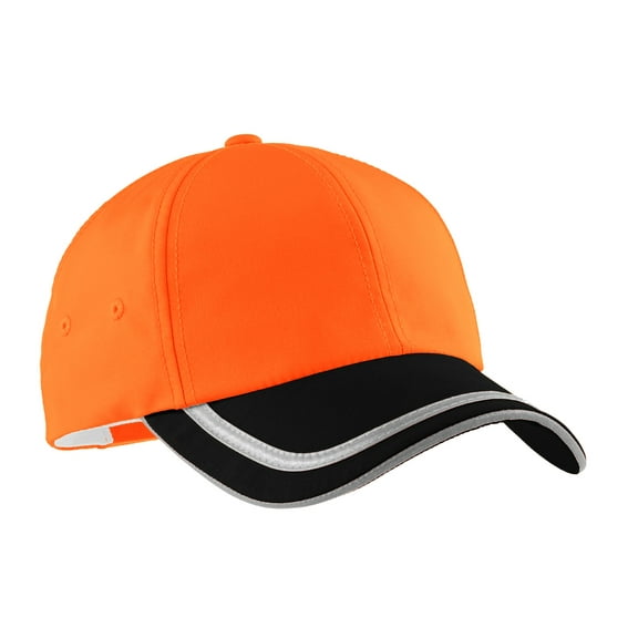 Port Authority Enhanced Visibility Cap-One Size (Sfty Orng/Blck/ Reflective)
