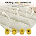 thumbnail image 4 of edx Full Mattress Protector, Thickened Mattress Pad with Bamboo Fiber Viscose Filling, Breathable, Soft, Cooling,Green, 54" x 75", 4 of 10