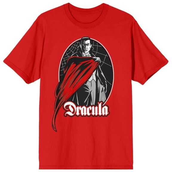Universal Monsters Dracula Crew Neck Short Sleeve Red Women's T-shirt-XL