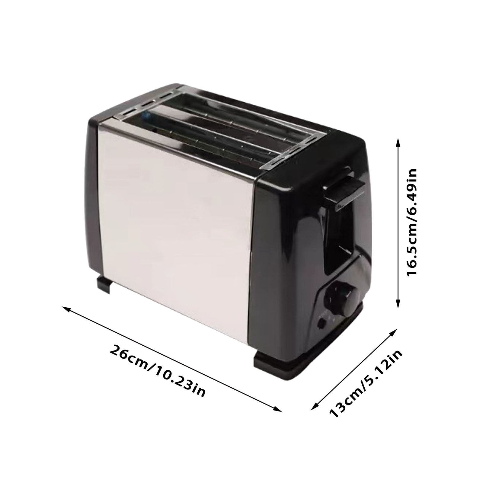 Oaster 2 Slice Stainless Steel Double Slot Toaster with Bun Attachment Function - 7 Settings 110V for Every