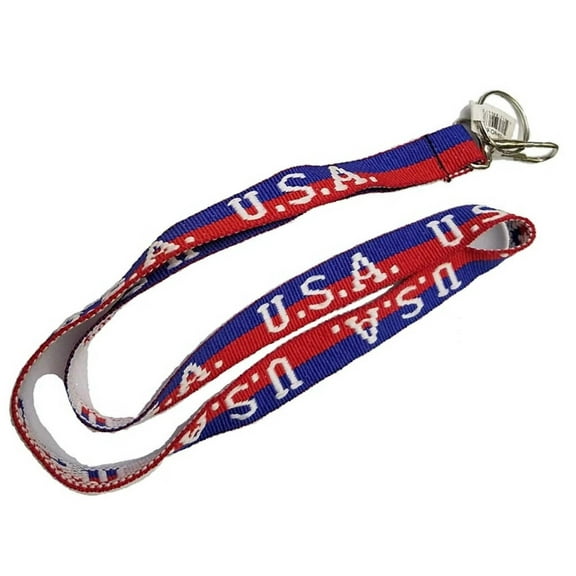 USA Flag Lanyard Keychain with Quick Release – Neck Strap for Keys, ID Cards, and Badges: 1CT