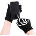 thumbnail image 3 of pares de guantes de esqueleto para pantalla táctil para niños, guantes de hueso de calavera que brillan en la oscuridad para Halloween, 3 of 5