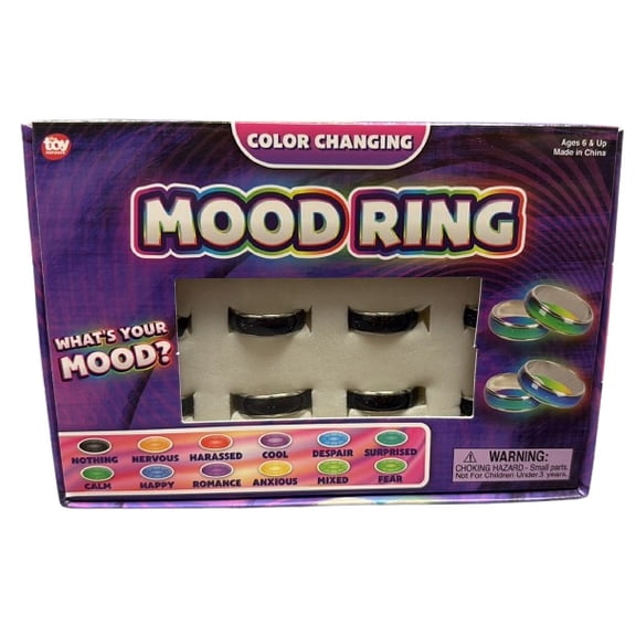 Rhode Island Novelty Toys - COLOR CHANGING MOOD RINGS [Box of 12]