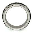 thumbnail image 2 of Edward Mirell Titanium & Cable Polished 7mm Band, 2 of 7