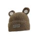 thumbnail image 5 of Gorro de invierno para bebé, bonito gorro de nieve a prueba de viento, gorro unisex, gorro con orejeras a la moda Marrón, 5 of 9