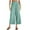 Green, variant on Generic Wide Leg Capri Pants for Women High Waisted Linen Flowy Pleated Capris Cropped Trousers Pants Dressy Casual