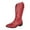 Red, variant on UngA Cowboy Boots for Women Wide Calf Pointy Toe Women's Western Boots Cowgirl Boots Mid Calf Boots Red,Size 8