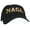 Black/Gold, variant on Adult Embroidered MAGA Trump 6 Panel Ballcap W/Strapback Closure - Red