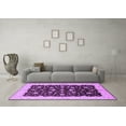 thumbnail image 3 of Ahgly Company Indoor Square Oriental Purple Traditional Area Rugs, 3' Square, 3 of 4