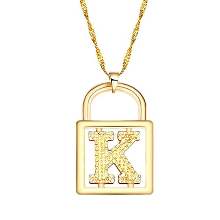 

Floleo Clearance New Fashion Ladies 26 Safe Lock English Alphabet Pendants Clearance