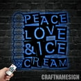 thumbnail image 4 of Craftnamesign Ice Cream Shop Metal Wall Art with LED Lights, Ice Cream Lovers Home Decor, 4 of 5
