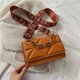 thumbnail image 2 of Bolso de mujer 2023 primavera nueva tendencia casual moda un hombro pequeño bolso cuadrado simple ins bandolera de banda ancha marrón uno, 2 of 2