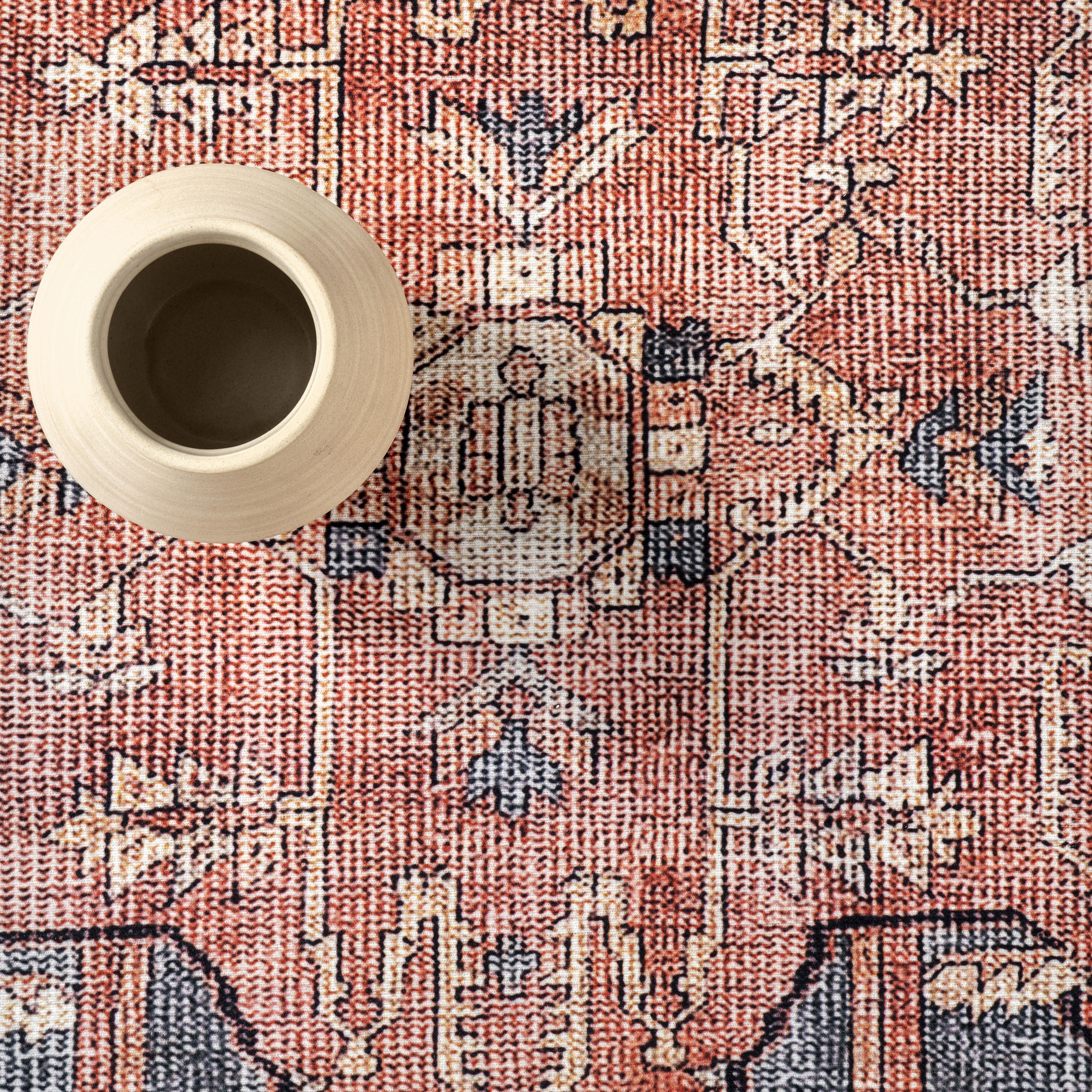 nuLOOM Leslie Transitional Printed Area Rug, 4' x 6', Peach