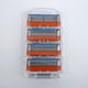 thumbnail image 4 of Cabezal de afeitado manual con cuchilla de afeitar de 5 capas de color naranja, 4 cuchillas por tarjeta, 4 of 5