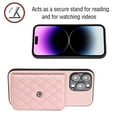 thumbnail image 3 of Envelope Design for iPhone 15 Pro Max Case RFID Blocking Wallet Card Holder Leather PU Flip Cover Folio Lanyard Crossbody Strap Women Girl Magnetic Clasp Kickstand For iPhone 15 Pro Max, Pink, 3 of 10