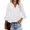 A4-White, variant on Zhensanguo Women's Ruffle 3/4 Sleeve Summer Tops V Neck Tunic Tops Fashion Casual Blouses Dressy Shirts Green L