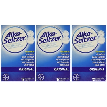 Alka-Seltzer Original Effervescent Antacid Tablets (Pack of 2)
