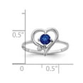 thumbnail image 2 of Real 14kt White Gold 4mm Sapphire AAA Diamond Ring Size: 6; for Adults and Teens; for Women and Men, 2 of 2