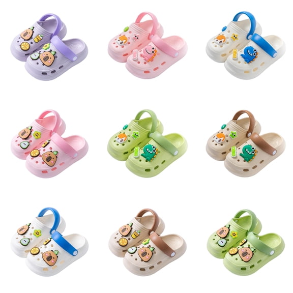 KKBOTIVE Cute Cartoon Sandals for Toddler Girls Boys Casual Summer Clogs Kids Beach Pool Shoes Child Daily Footwear Slippers, Pink Size: 4.5-5 years