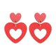 thumbnail image 2 of Xihbxyly Pendientes de Madera para San Valentín, Diseño de Corazón Ahuecado, Ligeros y Elegantes, Regalo Perfecto para Ella, Cumpleaños y Festividades, Rojos, Tamaño 5,5 X 3,5 Cm., 2 of 6