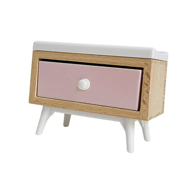 Muebles de casa de muñecas a escala 1/12, silla de exhibición, cuna de casa de muñecas en miniatura, cama mesa de casa de muñecas