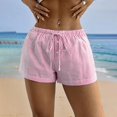 thumbnail image 7 of Shorts For Women Basic Striped Loose Fitting Shorts with Drawstring, 7 of 7