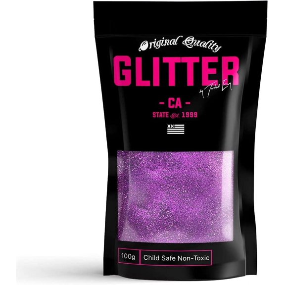Deep Purple Premium Grade Ultra Fine Glitter Powder Dust 100g / 3.5oz use with Arts & Crafts Decoration Wine Glass Flowers Wedding