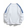thumbnail image 4 of Men‘s Raglan Sleeves Fashionable Contrasting Round Neck Sweatshirt Suitable for Autumn and Winter, 4 of 6