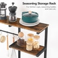 thumbnail image 5 of Rack Hoobro Large Bakers With Power Outlets 6-tier Microwave Stand With 4 Hooks, 5 of 9