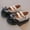 Black, variant on FSYBOA Girls Flat Dress Shoes Size 1(Big Kids), Casual Non Slip Hook and Loop Strap Cute Kids School Uniform Shoes Black