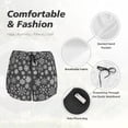 thumbnail image 4 of Daiia simple white Snowflake Pattern Women's 2 in 1 Running Shorts - Lightweight Athletic Workout Gym Yoga Shorts Liner with Phone Pockets-Medium, 4 of 7