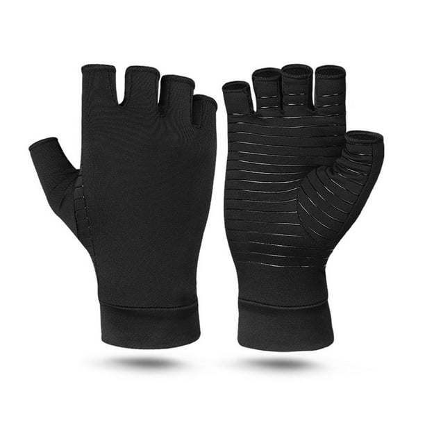 Guantes de Compresión de Cobre Jadeshay para Artritis Sin Dedos para Mujeres y Hombres