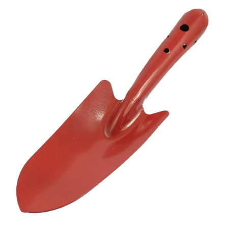 Uxcell 10.3" Long Red Metal Round Handle Trowel Shovel Spade Tool  for Garden Lawn