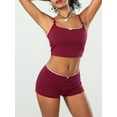 thumbnail image 5 of Musuos Women's Summer Clothes 2Pcs Outfits Mini Bow Contrast Trim Cami Tops with Shorts Set Streetwear, 5 of 10