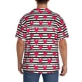 thumbnail image 3 of Pofeuu Hearts And Lines Print Mens Casual Short Sleeve Shirts Beach Summer Spread Collar Pocket Tops Men's Casual Short-sleeved Shirt-4X-Large, 3 of 5
