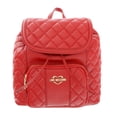 thumbnail image 2 of Love Moschino Red Quilted Flap Fashion Backpack for womens, 2 of 5