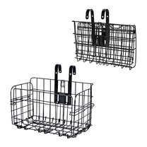 cyrico Bike Basket, Heavy-Duty Metal Foldable Front & Rear Bike Basket ...