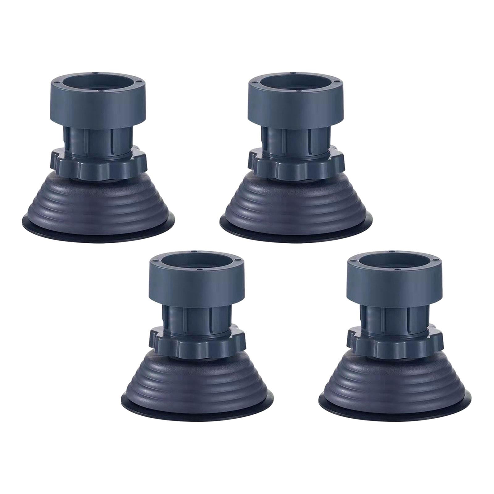 Fiocias 4 Pieces Anti Vibration Pads Washing Machine Foot Pads Height Adjustable Protect Diameter 10cm