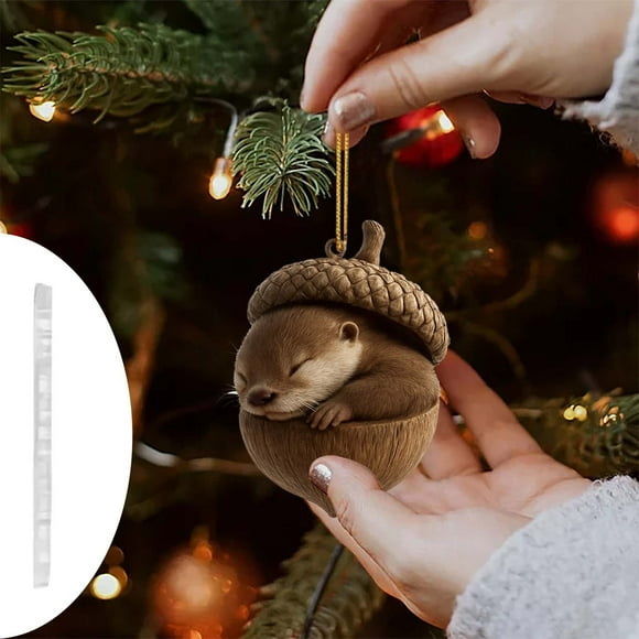 YYV Holiday Ornaments Woodland Forest Ornaments Rustic Forest Christmas Ornaments Pinecone Mushroom Deer Hanging Set Cabin Lodge Tree Decoration Forest Ornaments