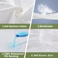 thumbnail image 4 of Protector de colchón HYLEORY Queen Size, impermeable, viscosa, 4 of 8