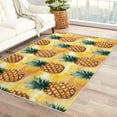 thumbnail image 1 of Pineapple Rugs for Living Room Bedroom - Fruit Rug 5x7 - Yellow Carpet for Home Decor - Washable Non Slip Patterned Indoor Large Area Rug - Soft & Low Pile (ZK&861), 1 of 7