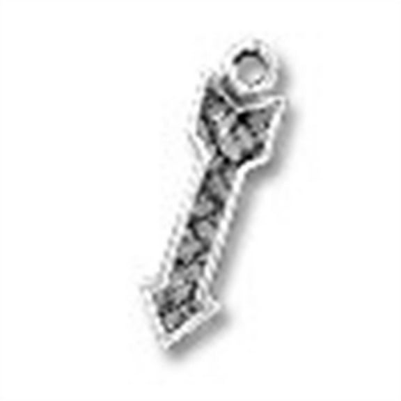 Sterling Silver 16" .8mm Box Chain 3D Small Decorative Arrow Pendant Necklace